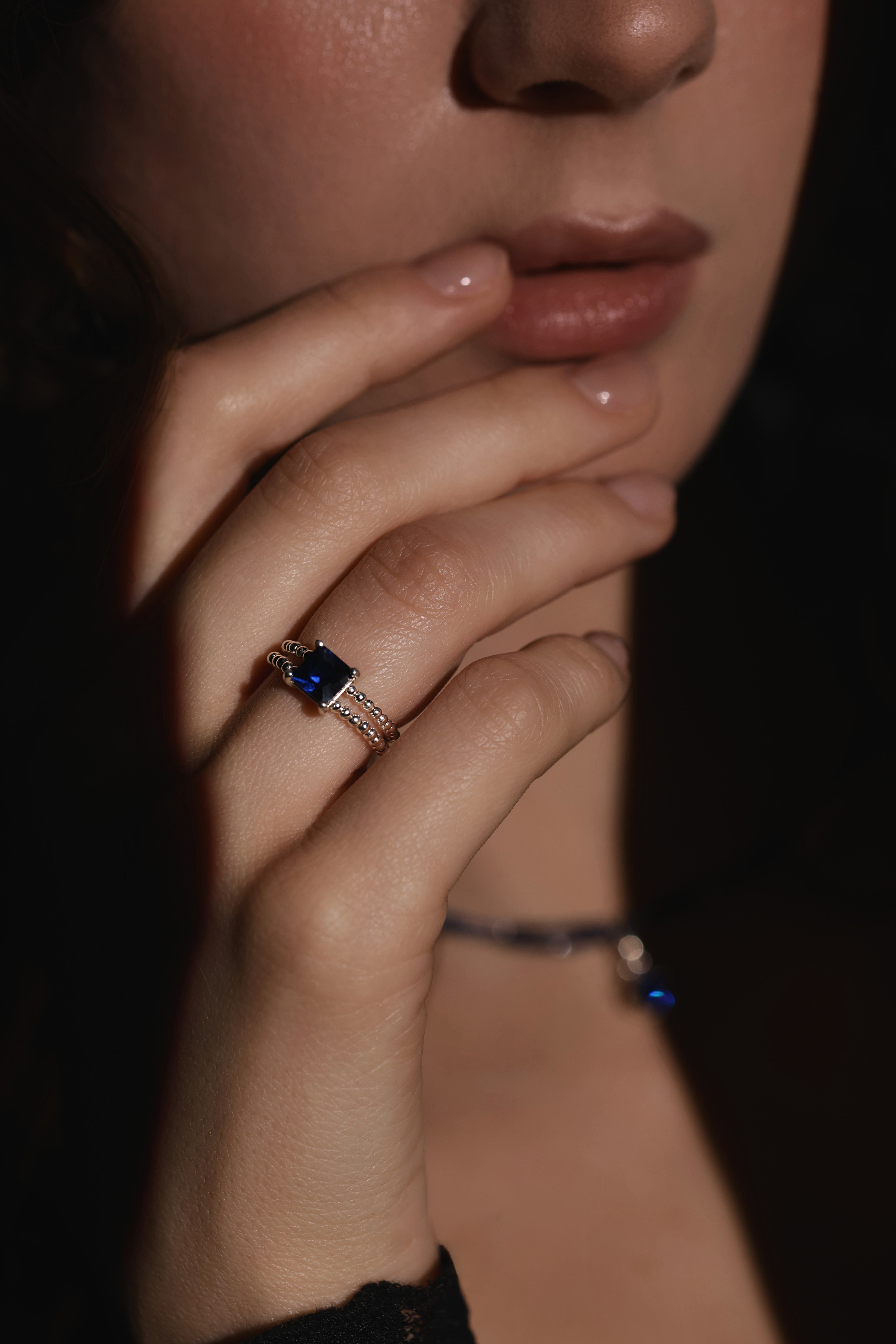 Sapphire Sphere ring