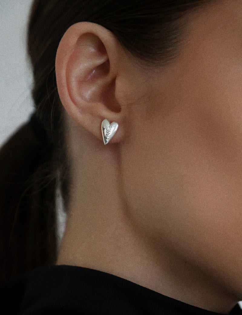 Сережки Prosecco & Coffee з гравіюванням — SIERRA SPACE