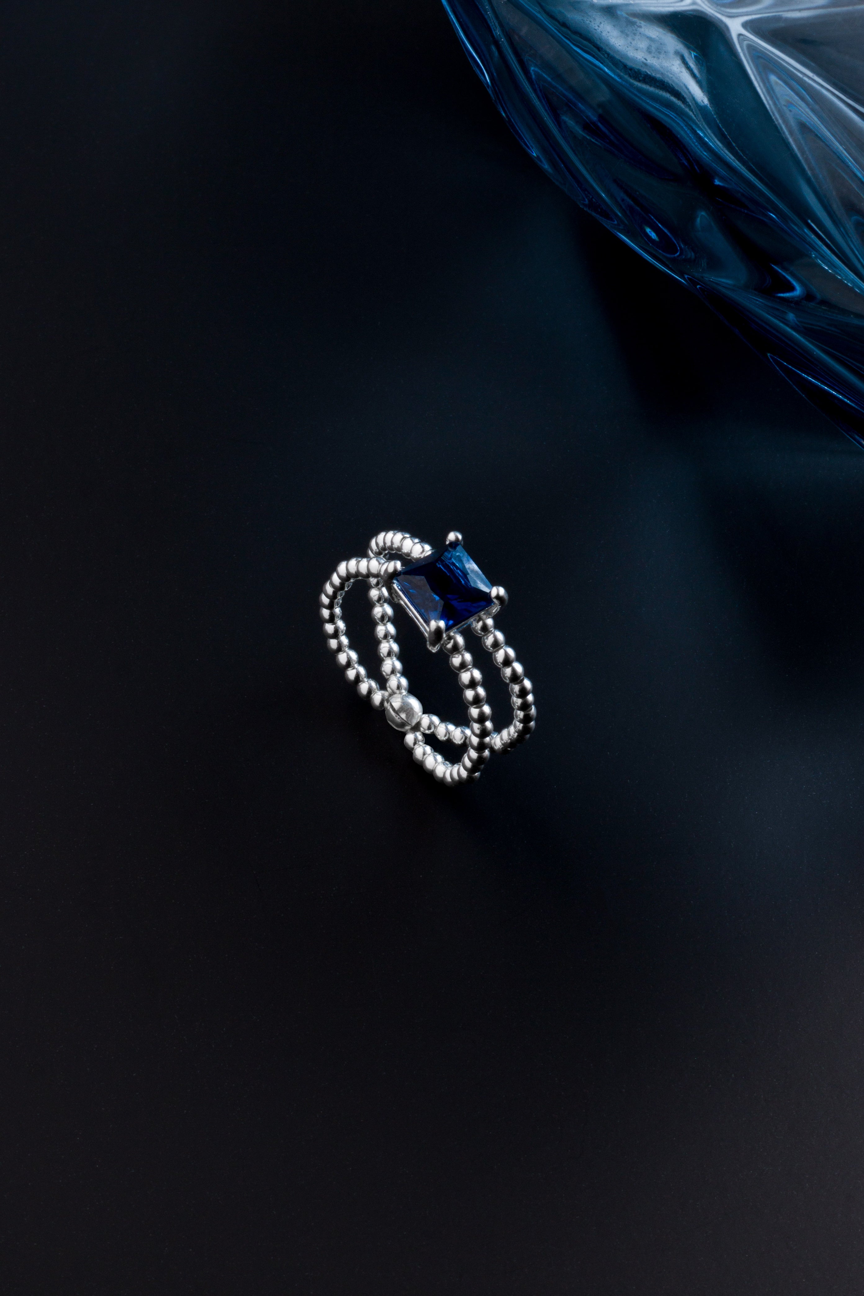 Sapphire Sphere ring