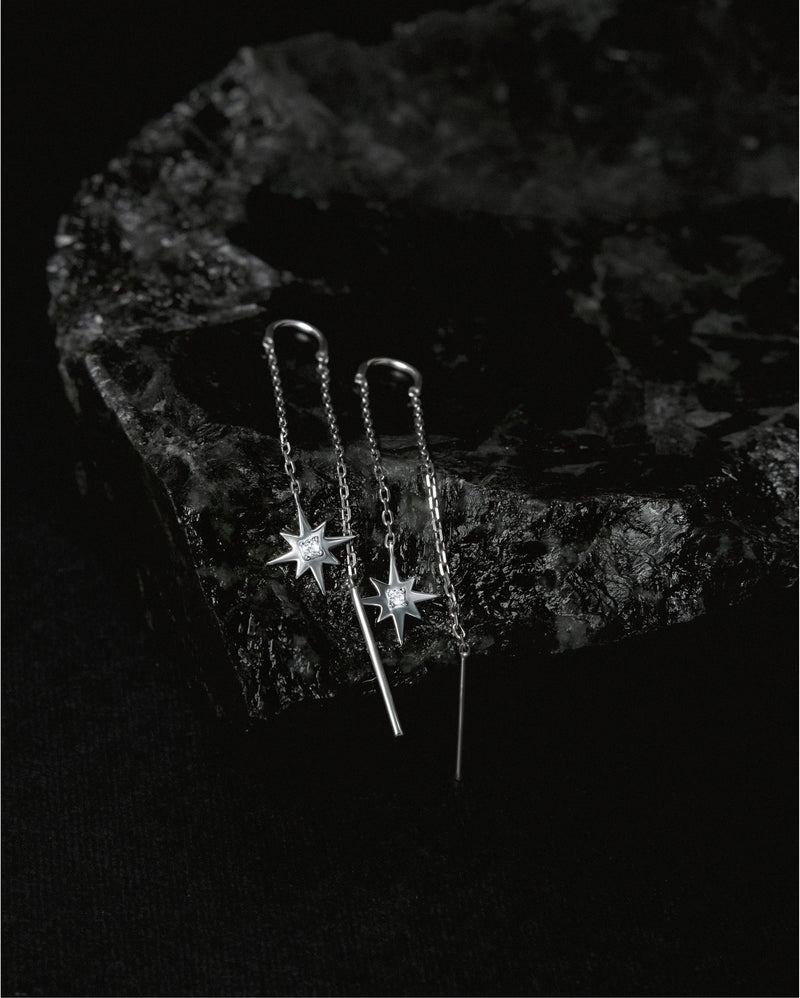 Сережки з муассанітами Lyra Line — срібло 925 — SIERRA SPACE