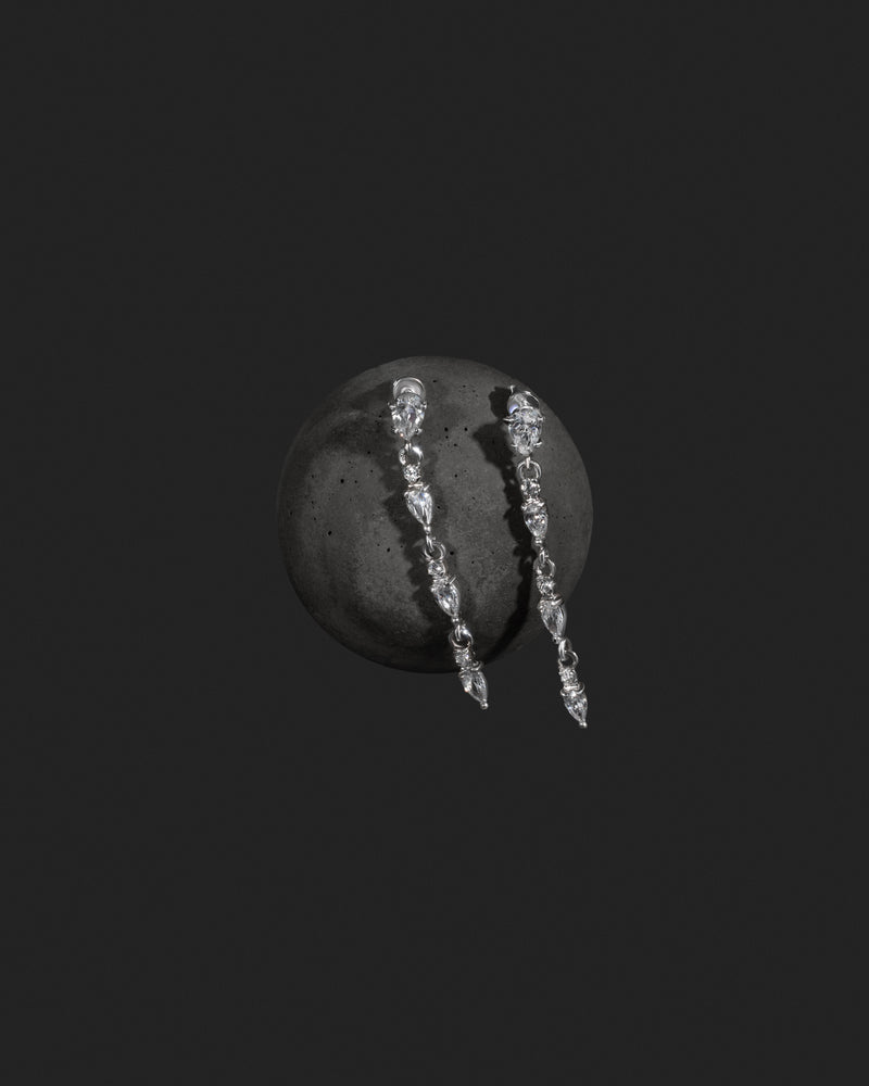 Сережки Celestial Rain — каміння діамантової огранки — SIERRA SPACE