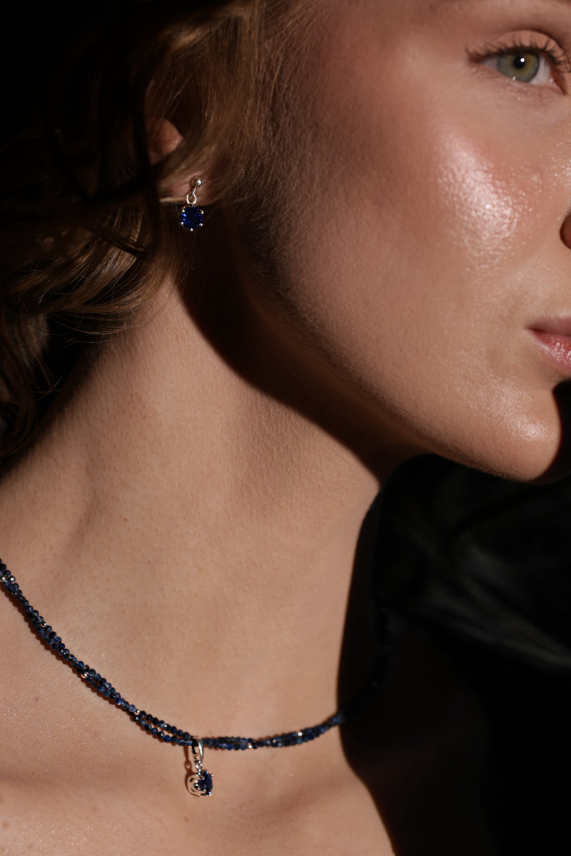 Sapphire Sphere earrings